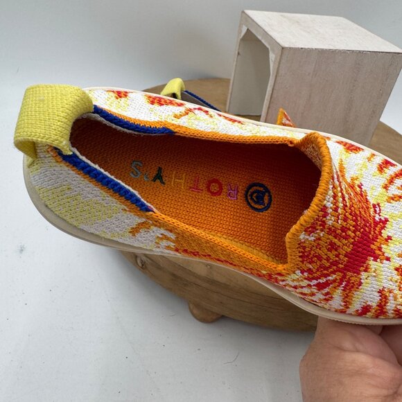 Rothys the Loafer Girls Flats Tangerine Sunburst Youth Sz  11 Shoes - Picture 4 of 9